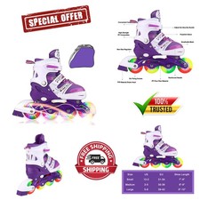 Adjustable Roller Skates for Kids 3-12 - Fun Light-Up Wheels Safety Features