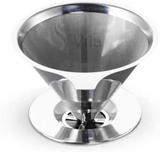 Coffee Filter, Fine Mesh Maker, Stainless Steel Pour Over Coffee... 