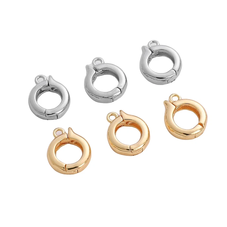 14x11mm Gold Platinum Color Round Clasp Buckle Versatile DIY Bracelet Jewelry - Image 4 of 4