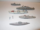Lot of (5) Vintage Tootsie Toy Diecast Metal Naval Battle Ships