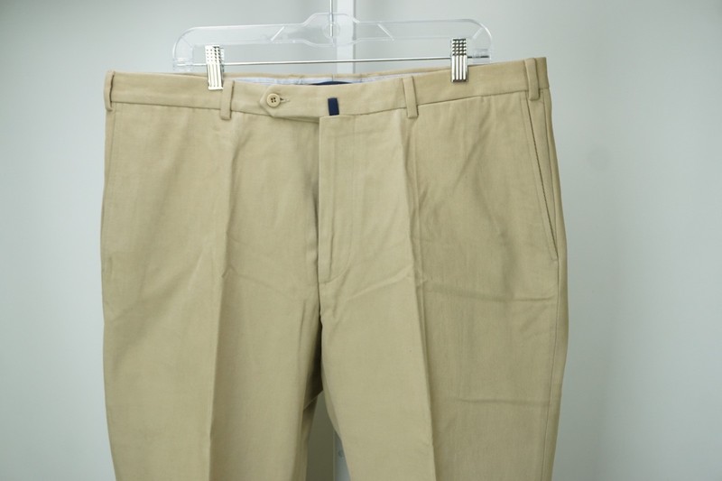 Incotex Light Brown Khaki 100% Cotton Pants Sz 56 NEW