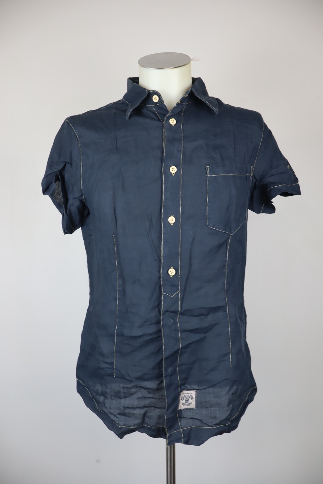 AJ ARMANI JEANS CAMICIA SHIRT UOMO EU L MAN VINTAGE CASUAL MANICA CORTA COTONE