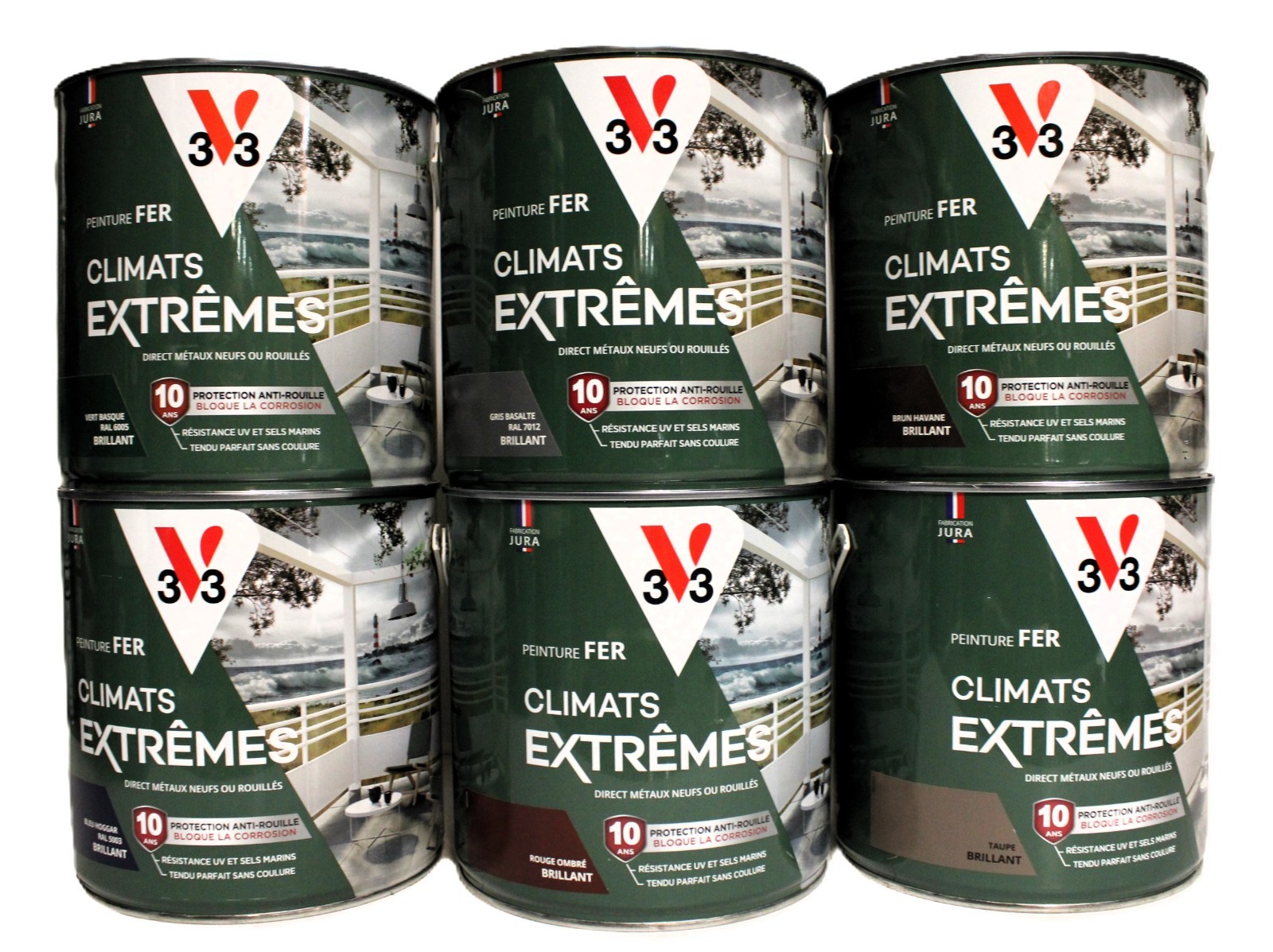 Peinture Fer V33 Climats Extrêmes Antirouille Haute Protection Brillance Durable 2L