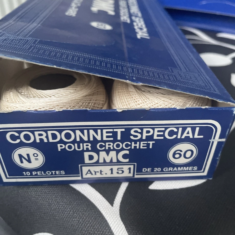 BOX of 10 - DMC Cordonnet COTTON Crochet Thread 20g balls, 60ct - Ecru - BNIB - Image 4 of 4