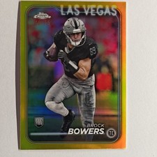2024 Topps Chrome Rookies Brock Bowers RC #207 Las Vegas Gold /75