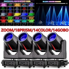 4Pcs 325W Moving Head Light 18 Prism Gobo Beam Stage Spot Lighting DJ Disco DMX