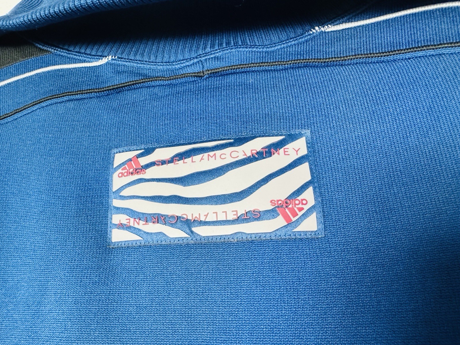 Adidas by stella McCartney knit mix pullover Blue Long Sleeve Size Small image 8
