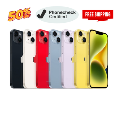 Apple iPhone 14 128GB Unlocked Verizon AT&T T-Mobile Blue Yellow