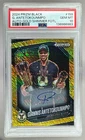 Giannis Antetokounmpo 2024 Panini Prizm Black #159 Gold Shimmer Auto 4/10 PSA 10