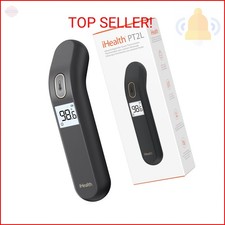 iHealth Touchless Thermometer for Adults and Kids, Color-Coded Alert  Silent Mo