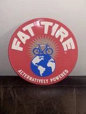 NEW BELGIUM BREWING COMPANY FAT TIRE BEER PUB TIN TACKER SIGN CRAFT BEER NEW