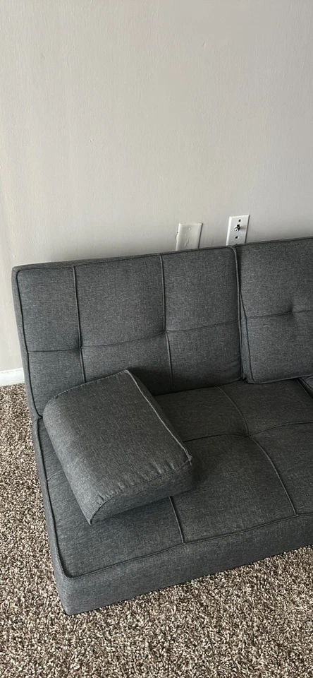 Futón gris, no usado tanto, ¡necesita ir lo antes posible! Foto 3 de 4