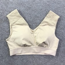 Tommie Copper Sports Bra Womens Medium Beige Shoulder Support Activewear