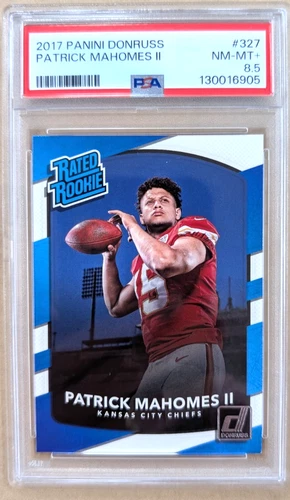 2017 Donruss #327 Patrick Mahomes II RR RC - PSA 8.5 NM-MT+