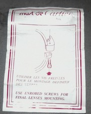 cartier eyeglasses screws kit replacement parts