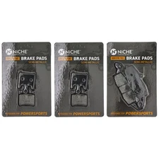 NICHE Brake Pad Set for Kawasaki Vulcan 1600 Mean Streak Complete Semi-Metallic