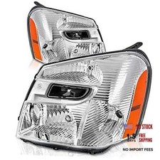 2005-2009 Chevy Equinox Headlights Headlamps Light Replacement Chrome Housing