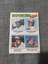 andre dawson gene richards john scott denny walling 1977 topps rookie #473