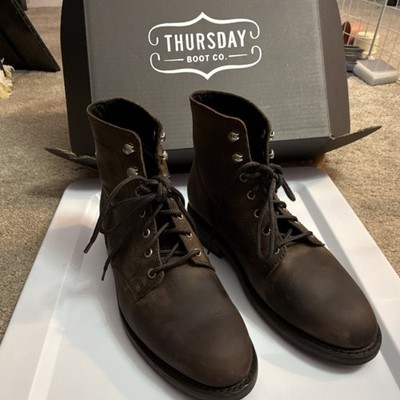 Thursday Boot Co. President Tobacco Leather Lace-Up Boots Men’s Size 8 ...