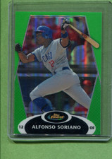 ALFONSO SORIANO CHICAGO CUBS 2008 TOPPS FINEST GREEN REFRACTOR #110 SP #077/199