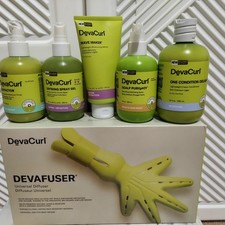 Devacurl Curly Haircare 6pc Bundle Defuser,Flexfactor, Wave Maker, Scalp Purify