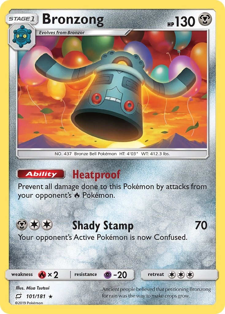 Bronzong (101/181) Rare NM SM9 SM - Team Up Pokemon TCG
