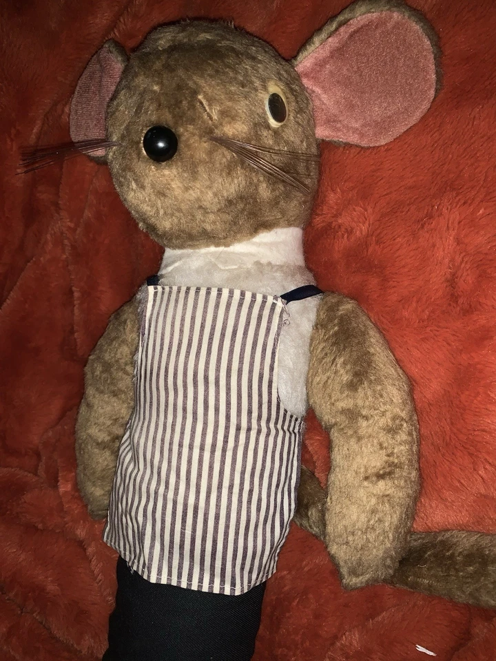 Vintage 1970’s Harrods Jane’s Originals Mouse Doorstop Rare Plush Doll VGC 277 - Image 4 of 4