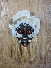 VINTAGE  NATIVE AMERICAN BRAZIL AMAZON RAINFOREST REGION MASK TRIBAL FOLK ART