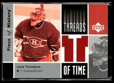 2002-03 Upper Deck Piece of History Threads Of Time Jose Theodore Montreal