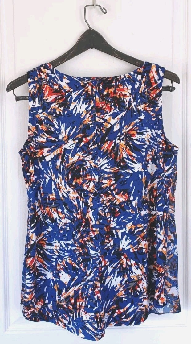 NOTATIONS SLEEVELESS TOP MATCHING PATTERN SPLIT F… - image 5