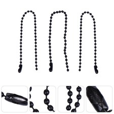 Black Metal for DIY Crafts Durable Iron Bead Chain with Connector