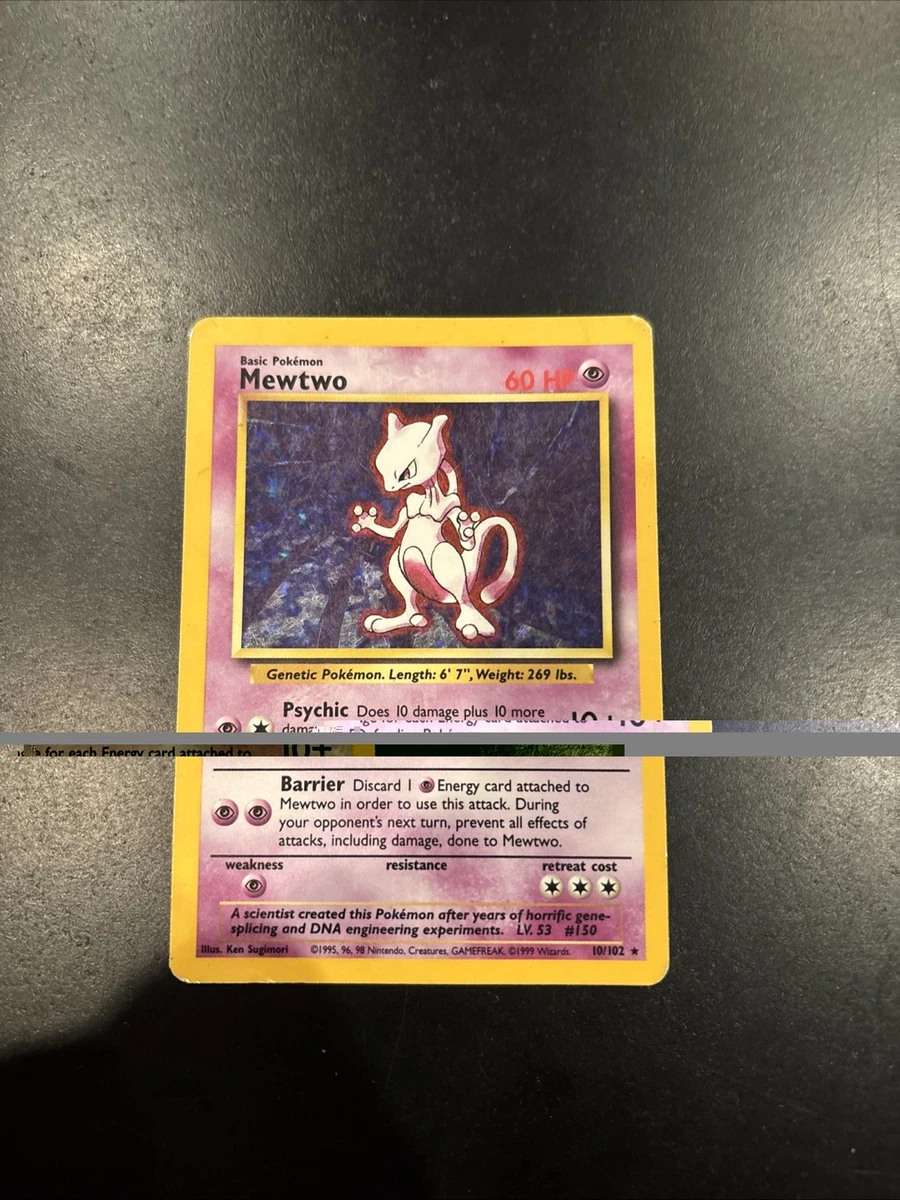 Mewtwo Pokémon TCG Psychic Base Set Individual Collectible Card