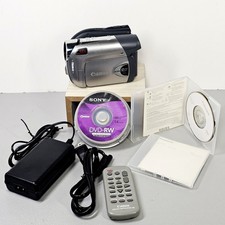 Canon DC330 DVD Camcorder Video Camera w Remote 12 Discs Works Needs New Battery