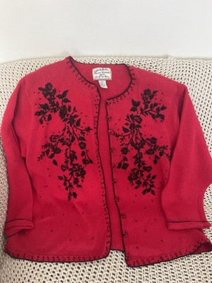 Heirloom Collectables Plus Size 22/24 Embroidered Cardigan Sweater Y2K