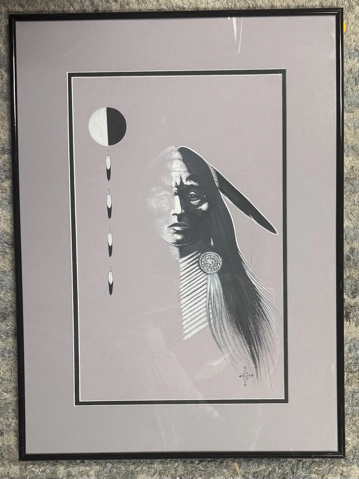 Johnny Tiger Jr. Original Painting  - Image 2 of 2