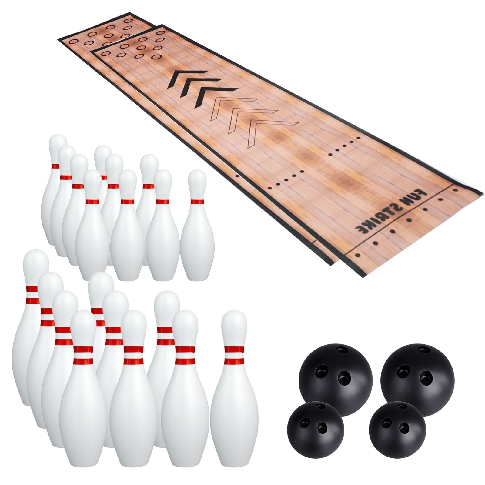 2 Sets Mini Bowling Set with Lane Full Bowling Pins and Ball