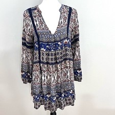 Altar’d State long sleeve boho mini dress size small