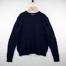 90 s Vtg Polo Ralph Lauren Men s XL 100 Lambswool Soft Ribbed Sweater