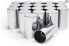 20 Pack Lug Nut Covers, 33mm by 3-1/2" Thread On Flat Top Cylinder Nut Cover 20