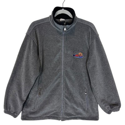 Monterey Bay Dimco Apparel Hoodie Mens Medium Gray Fleece Full Zip Mock Neck