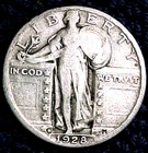 1928-D STANDING LIBERTY QUARTER....FREE SHIPPING!.....MIN. BID .01 & NO RESERVE!