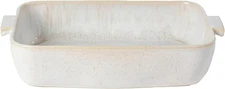 Casafina Ceramic 16" x 10.75" Rectangular Baker - Eivissa Collection, Sand Beige