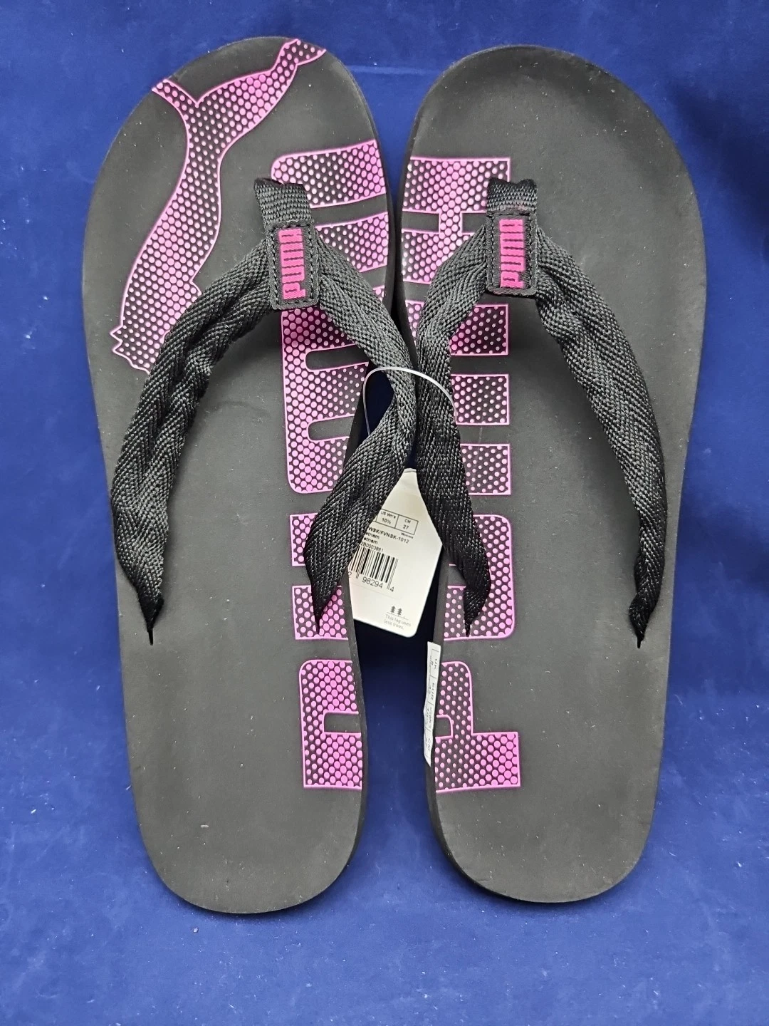 Infradito Puma donna epica rosa nero slip on taglia 10 5 nuovo con etichetta