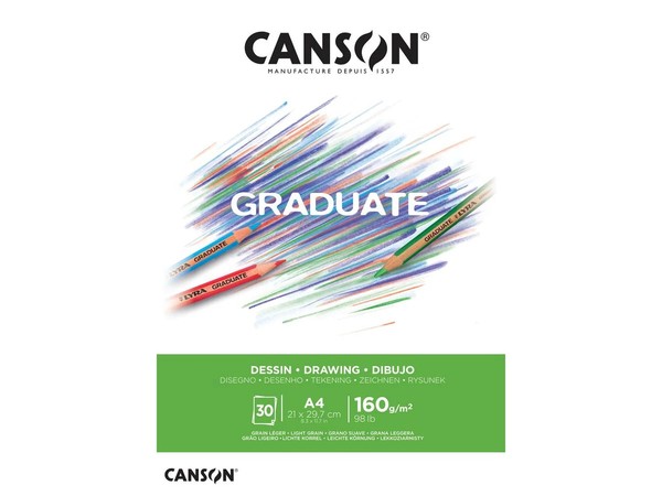 Canson Studienblock Graduate Zeichnen, DIN A4 1 Bis 40 Stk Spare Bis 69%-image