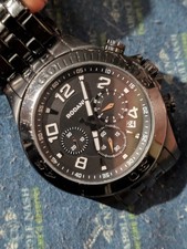 chunky very heavy military style mens rodania chrono Watch decent condition work