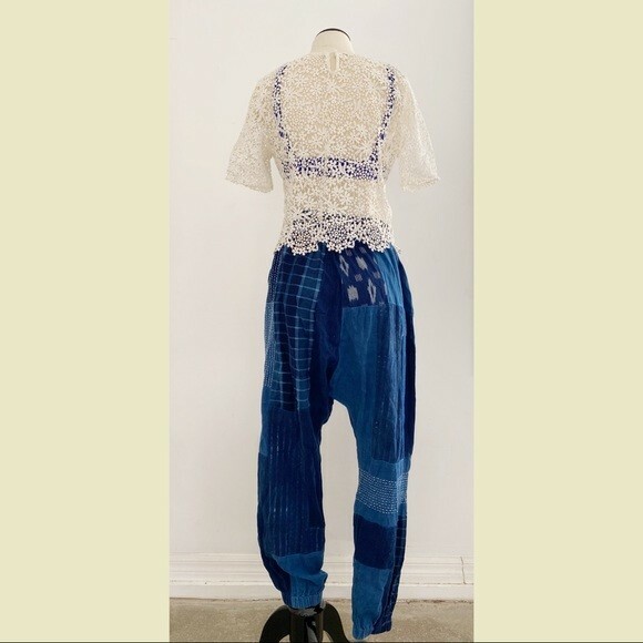 Elizabeth and James Indigo Patchwork Pants Size S… - image 5