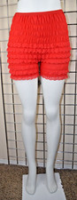 Vintage Lace Ruffled Bloomers Size S/M Red Lace Ruffled Stretchy Fitted Soft