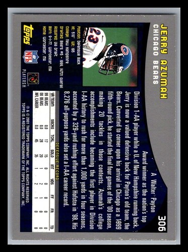 2001 Topps Football # 201 - 385 - Pick Your Card! - Picture 212 of 376