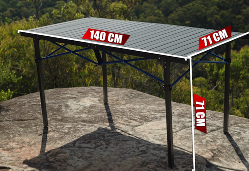 Kings Aluminium Roll-Up Camp Table | 50kg Weight Rating | Locking Frame - Picture 11 of 11