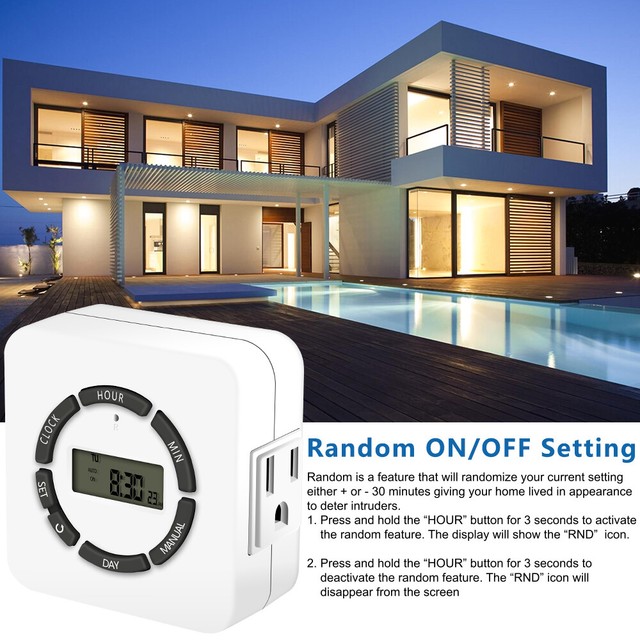 Digital Heavy Duty Timer With Astro Model 457864 125VAC 60hz Indoor Use